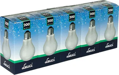 Produktbild von 5 x Leuci Glühbirne 200W E27 MATT A60 Glühlampe 200 Watt Glühbirnen Glühlampen