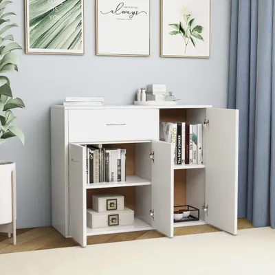 Produktbild von "Winter Sale" Kommoden - Weiß Sideboard Weiß 88x30x70cm Holzwerkstoff DE8164891