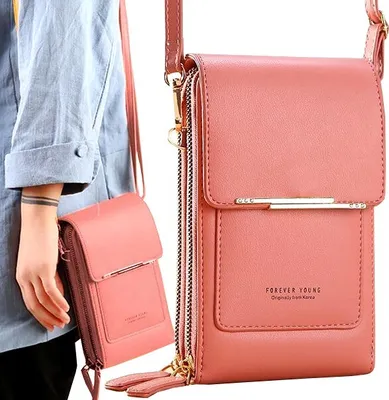 Produktbild von Clutch Tasche - Praktische Lösung für Unterwegs - Smartphone Aufbewahrung - Kreditkarten Organizer - Hochwertiges ökologisches Leder - Kompakt und ger