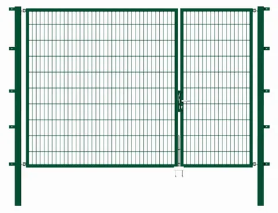 Zdjęcie produktu dla Alberts 646899 Podwójna brama Flexo z akcesoriami, zielona, szerokość 100 + 200 cm, wysokość 200 cm