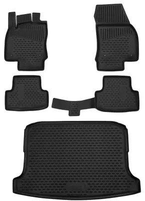 Produktbild von Gummi Kofferraumwanne + Fußmatten Set für Seat Ateca, Bj. 2016-