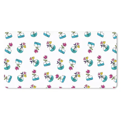 Produktbild von MuchoWow® Schreibtischunterlage Blumen - Muster - Frühling 80x40 cm - XXL Mauspad - Gaming Mauspad
