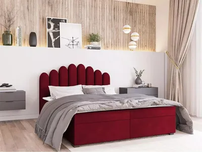 Produktbild von Boxspring-Doppelbett 140x200 SALIMA - rot