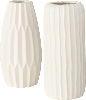 Produktbild von Vase Aquarel Set 2-teilig Weiß 26 cm