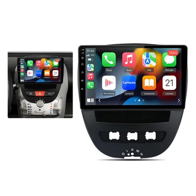 Produktbild von 10''Android14 Autoradios Carplay 4+64GB GeeigFür Peugeot 107 Citroen C1 Toyota Aygo 2005-2014 GPS Navi WIFI BT FM RDS SWC DSP DAB_ USB 2DIN