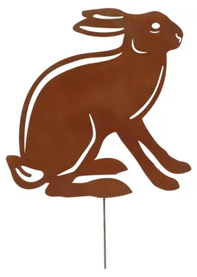 Produktbild von Esschert Design | Dekofigur - Gartenfigur - braun - 37x26 cm - aus Metall - Gartendekoration - Hase - Dekorativ - Garten