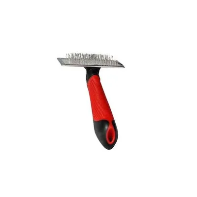 Produktbild von Karlie Professional Zupfbürste Hundebürste M Gummi rot/schwarz 16,5 x 6,5 cm