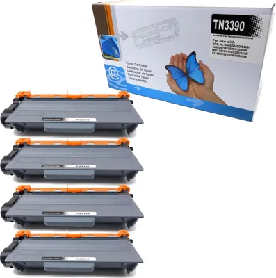 Produktbild von 4er Pack Toner Schwarz TN3390 für Brother HL-6180DW, DCP-8250DN, MFC-8950DW, 12.000 Seiten