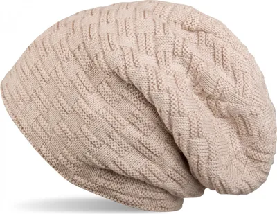 Produktbild von styleBREAKER Feinstrick Longbeanie Mütze mit Flecht Muster und warmem Fleece Innenfutter | Winter Strickmütze Uni elastisch weich bequem warm