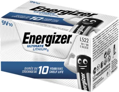 Immagine prodotto di Energizer Ultimate Lithium Batterie 9V Block 1604D 6LR61 FSB10 10er Box (633288)