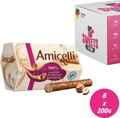 Produktbild von Amicelli Schoko Waffel stange 8 x 200g