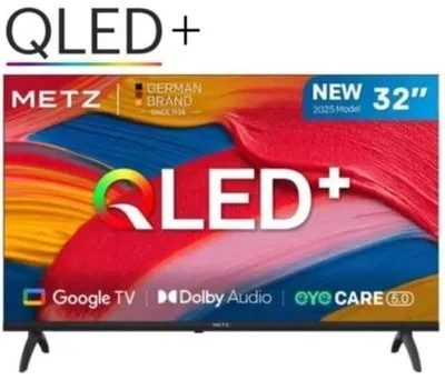 Zdjęcie produktu dla Telewizor TV Metz QLED 32MQF7030Z, 32 cali, rozdzielczość HD, częstotliwość odświeżania 60 Hz, Smart TV z systemem Google TV, HDR10, Dolby Audio