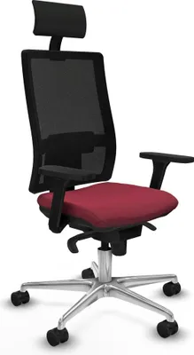 Produktbild von Bürostuhl mit Kopfstütze Piqueras y Crespo 3D086N1 Granatrot