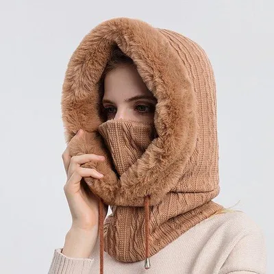 Produktbild von Winter Outdoor Fahrradhelm - Wetterfest, Winddicht und Warm - Nekwarmer und Gesichtsmaske in Einer - Skimuts