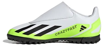 Produktbild von ADIDAS X CRAZYFAST 4 VEL TF J Fußballschuhe Kinder Weiß Neongelb Gr. 26,5