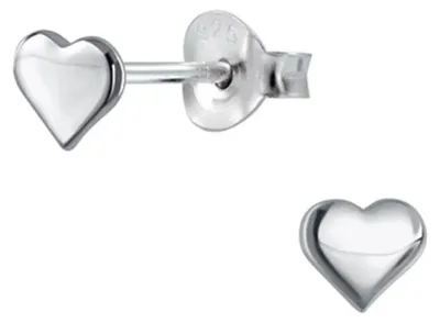 Produktbild von Kinder Ohrstecker: Mädchen Ohrringe Silber „Herz“ Silber
