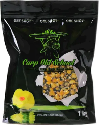 Zdjęcie produktu dla Carp Old School - Mix Ziaren 1kg Truskawka kukurydza konopia do nęcenia