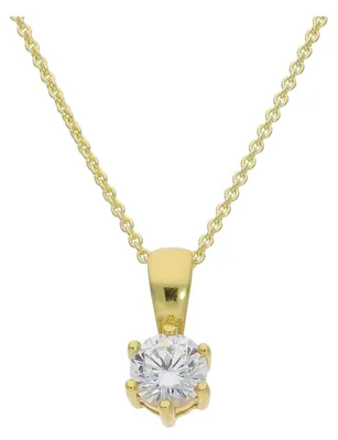Produktbild von Ketten Anhänger Damen 925 Silber Goldplattiert Zirkonia JL10-02-3715