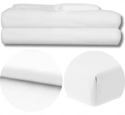Produktbild von Bettlaken - Spannbettlaken - Mikrofibra - Weiß - 120g/m2 - 160x200 cm - Hochwertiges