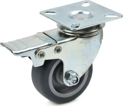 Obrázok produktu pre Koliesko na vozíky PP/TPR 75x25mm otočné s brzdou 15932