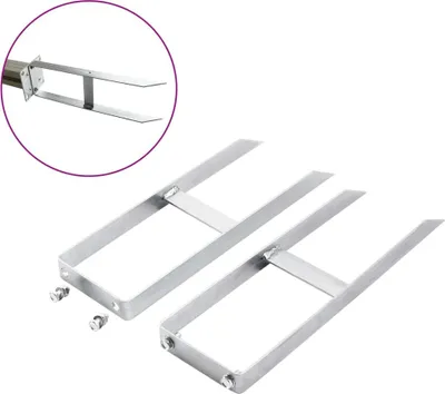 Image de vidaXL Support de poteau 2 pièces pour clôture WPC acier 40 cm