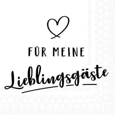 Produktbild von Servietten 25x25 cm - Für meine Lieblingsgäste
