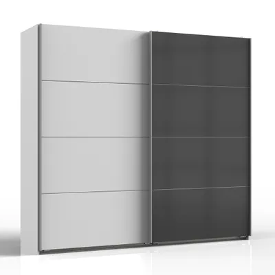 Produktbild von Schwebetürenschrank 225cm, weiß und graphit, VIESTE-43