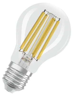 Obrázek produktu pro LED žárovka OSRAM Energy Class v klasickém tvaru, 7,2 W / 1521 lm, EEK A, studené bílé světlo (4000 K), CRI 80, z bezolovnatého skla čiré barvy, patice E27, IP20, průměr 60 mm.