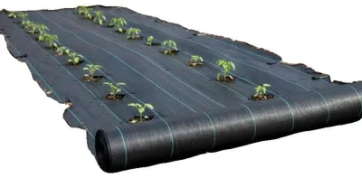 Zdjęcie produktu dla Tkanina geotekstyliwna do zwalczania chwastów, przepuszczalna, wykonana z polipropylenu (PP), o wymiarach 1,2 m x 30,5 m, pokrywająca powierzchnię 36,6 m², o gramaturze 164 g/m², charakteryzująca się wysoką przepuszczalnością