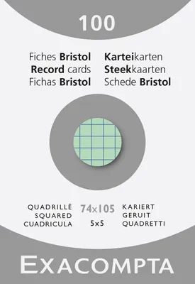 Produktbild von Karteikarten A7 kariert grün 100 Stück