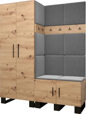Produktbild von Garderobe ARTIN Set 2 mit gepolsterten Paneelen Industrial Design