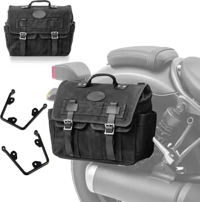 Produktbild von Set 2x Satteltaschen + Halter für Honda Rebel 500 17-25 CV1F-schwarz