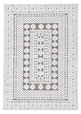 Produktbild von Teppich Holly weicher Teppich Creme/Hellgrau 120x170 cm für Wohnzimmer, Schlafzimmer & Kinderzimmer