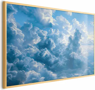 Produktbild von Posterpapier Poster - Ocean in the Air: Waving Clouds Reflecting Morning Light 90x60 cm Muster b-H-10052-ao-a