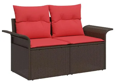 Obrázok produktu pre vidaXL Záhradná pohovka s vankúšmi 141 x 62 x 69 cm z poly-ratanu