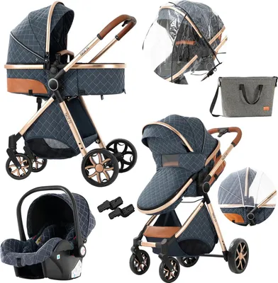Obrázek produktu pro Dětská autosedačka, design 3 v 1, lehká a přenosná, XV9-MODRÁ