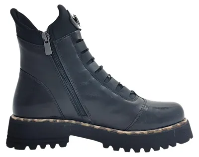 Imagen del producto de 2 Go Fashion: Botas de cordones para mujer, color negro, estilo casual