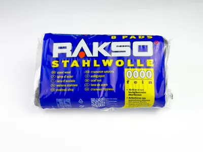 Obrázok produktu pre RAKSO oceľová vata, 8 kusov, 160 g, trieda 0000