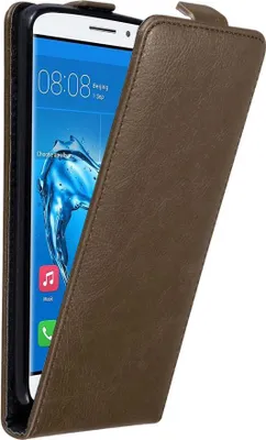 Produktbild von Cadorabo Hülle für Huawei NOVA PLUS Schutz Hülle in Braun Flip Etui Handyhülle Case Cover