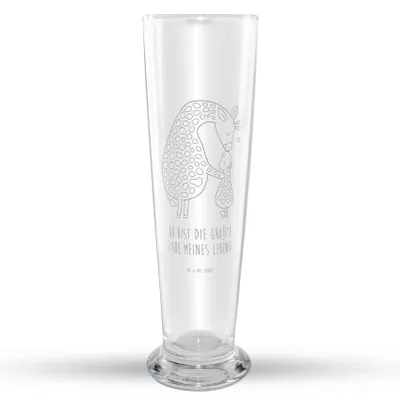Produktbild von Mr. & Mrs. Panda Bierglas Giraffe Kind - Transparent - Geschenk, Tochter, Mr Mrs Weizenglas, Afrika, Mama, Lieblingsmensch, Bier Glas, Weizen, Weißbierglas, Weizenbier