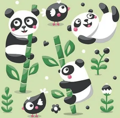 Produktbild von 20 Servietten Playful Pandas - Verspielte Pandas 33x33cm