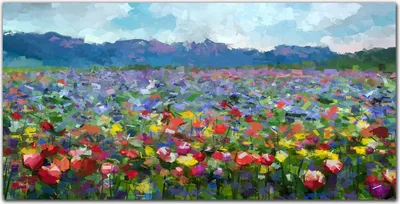 Produktbild von Coloray - Bild aus Glas - 120x60 cm - gehärtetes Glas glasblock mit bild Küche wohnzimmer wanddekoration Dekoration - Natur Blumen