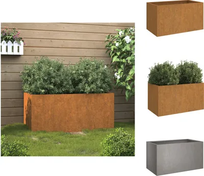 Image de vidaXL Bac à plantes 62x40x39 cm acier corten - Pots de fleurs & bacs à plantes
