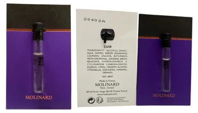Productafbeelding van Molinard, Les Éléménts collectie - Cuir, Eau de Parfum, voor dames, 1 ml