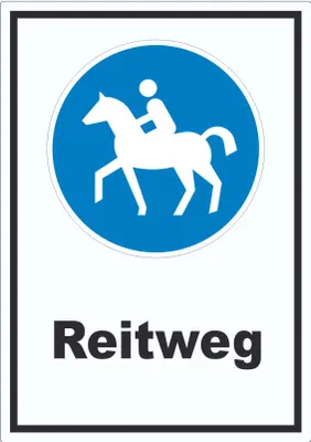 Produktbild von Aufkleber Reitweg A6 (105x148mm)