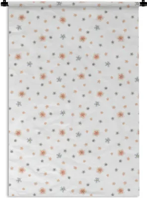 Produktbild von MuchoWow® Wandteppich Wandbehang Blumen - Pastell - Collage 90x135 cm Tapisserie Dekoration Wandtuch - Baumwolle - Wandskulptur