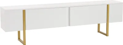 Produktbild von Skye Decor, Serenity - White, Gold, TV-Ständer, Weiß, 100 % melaminbeschichtete Spanplatte, 180 x 29,5 x 50