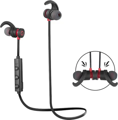 Image de Casque de sport Auriculare CSR Bluetooth pour tous les téléphones sans fil rouge