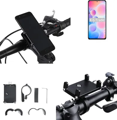 Produktbild von K-S-Trade Handyhalterung für das Fahrrad kompatibel mit UMIDIGI A9 Max Halter Lenkstange Fahrradhalterung Motorrad Bike Mount Befestigung Smartphone