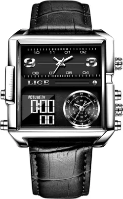 Image de Montre LIGE XU-35206 - Élégance en Noir et Argent KP35206